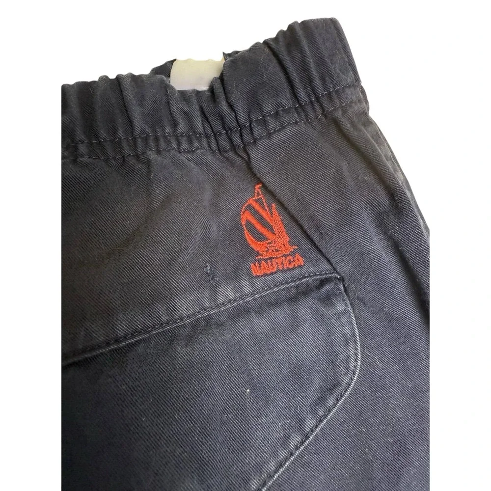 Vintage 90s Nautica Shorts Blue Chino Khaki Cotton Rigger Preppy Casual Men's 34